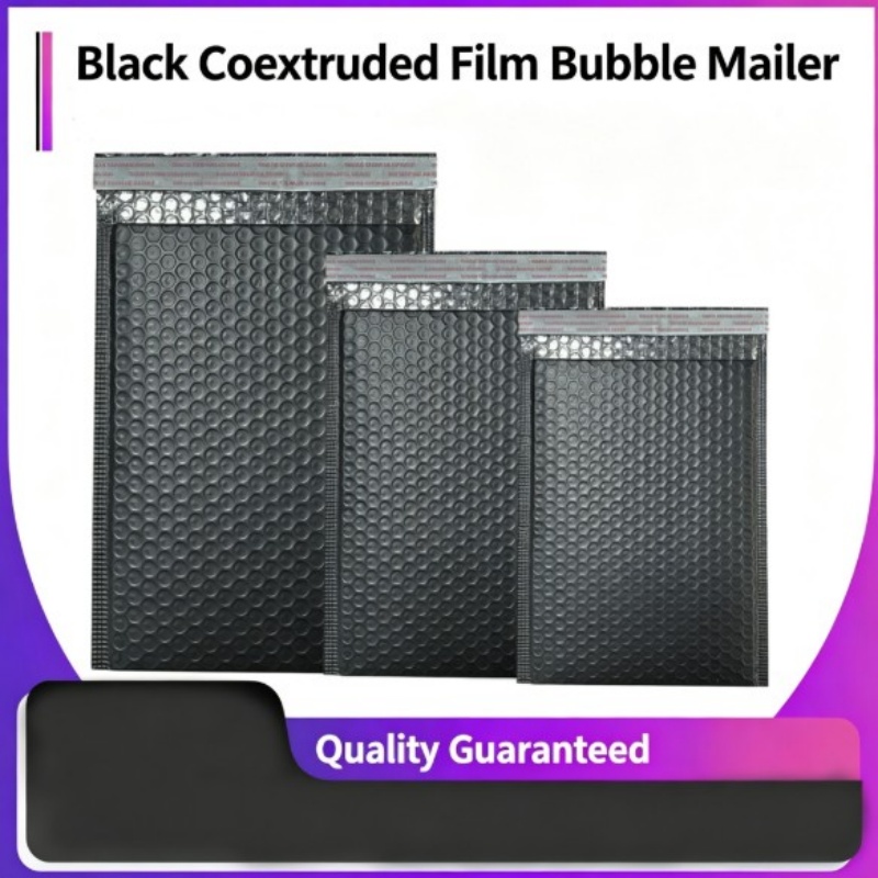 Food Storage Bag - 100pcs Black Self-Adhesive Bag Sealed Waterproof