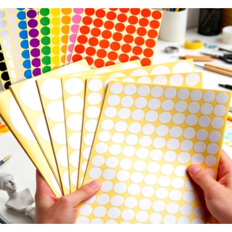 16 Color Label Dot Stickers Se - Food Storage Labels recension och pris