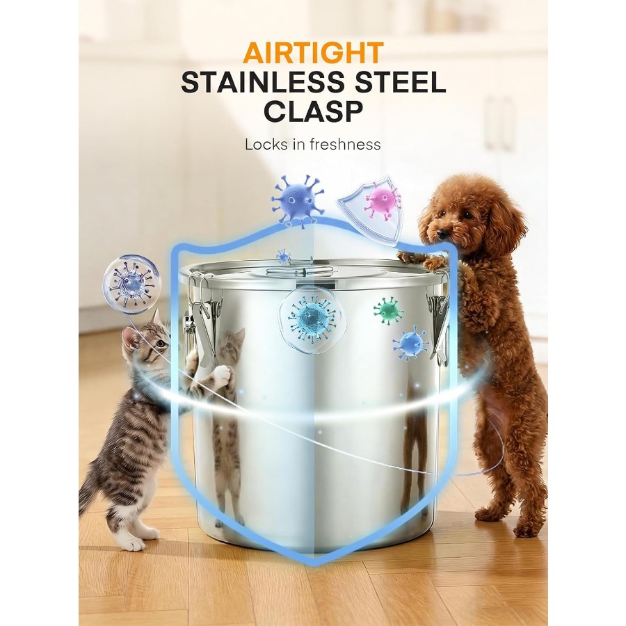 35LBS Airtight Stainless Steel - Food Storage Containers recension och pris