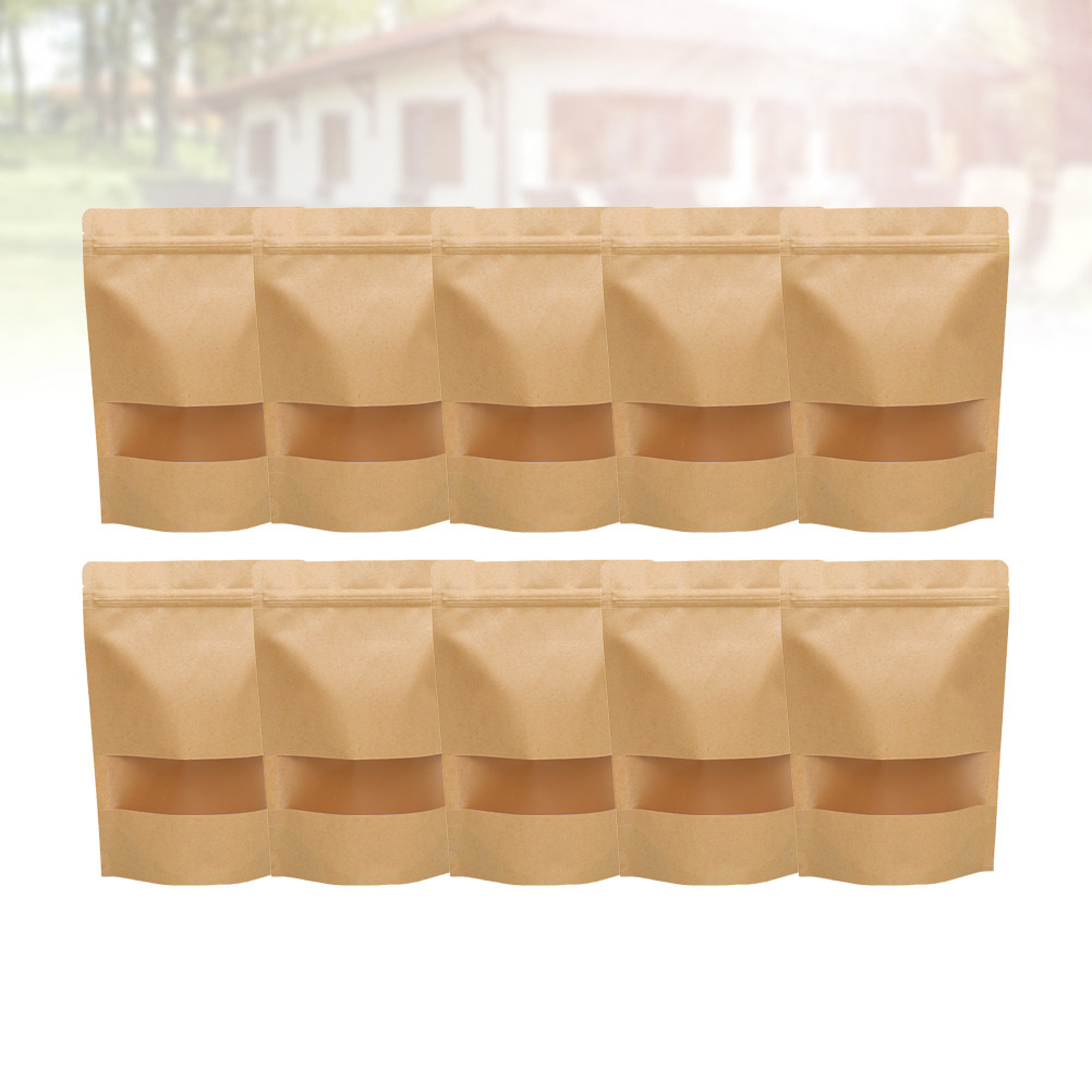 50Pcs Eco Friendly Kraft Paper - Food Storage Bag recension och pris