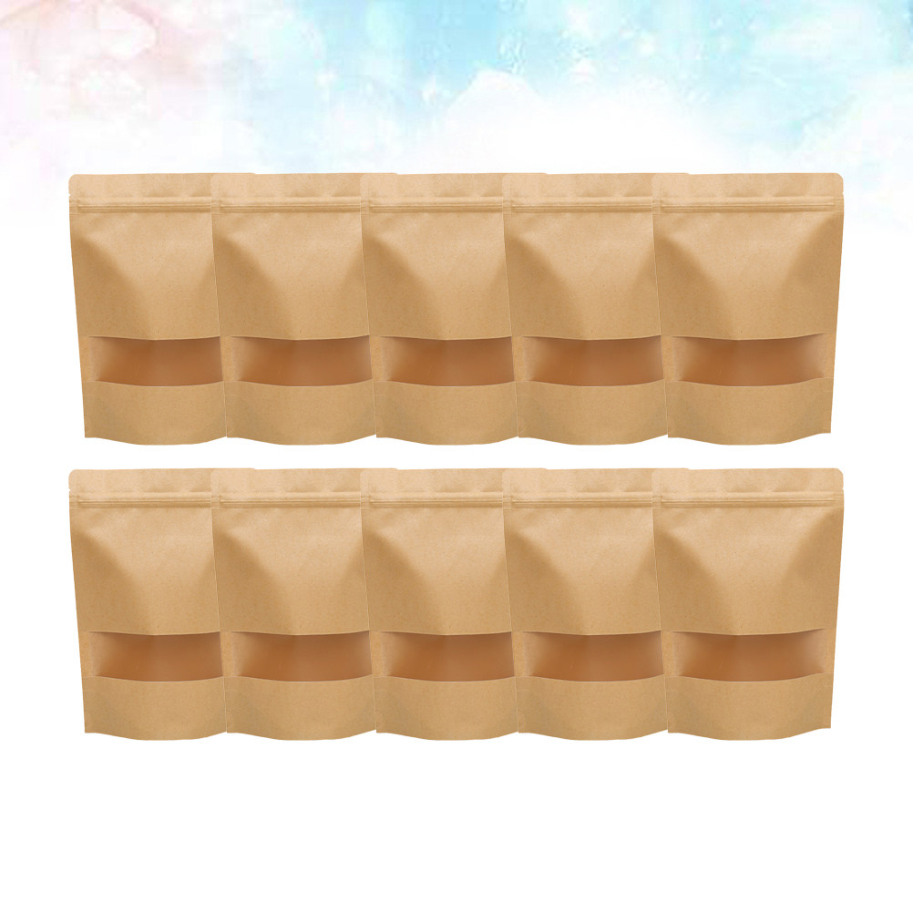 50Pcs Eco Friendly Kraft Paper - Food Storage Bag recension och pris