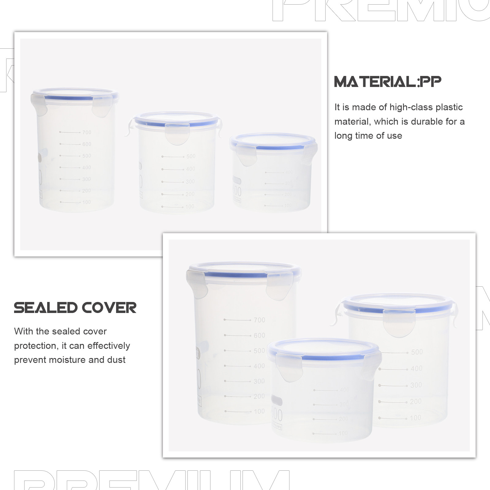 6Pcs Sealed Storage Jars Clear - Food Storage Containers recension och pris