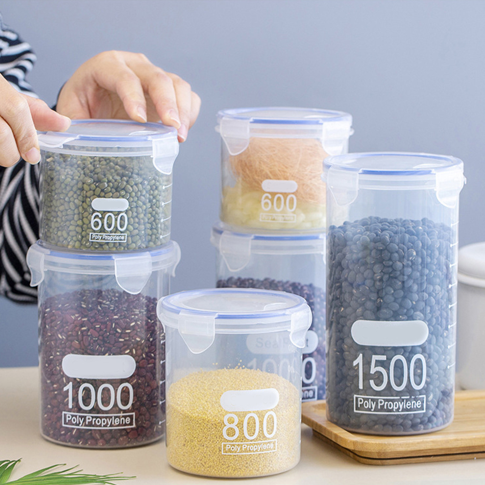 6Pcs Sealed Storage Jars Clear - Food Storage Containers recension och pris