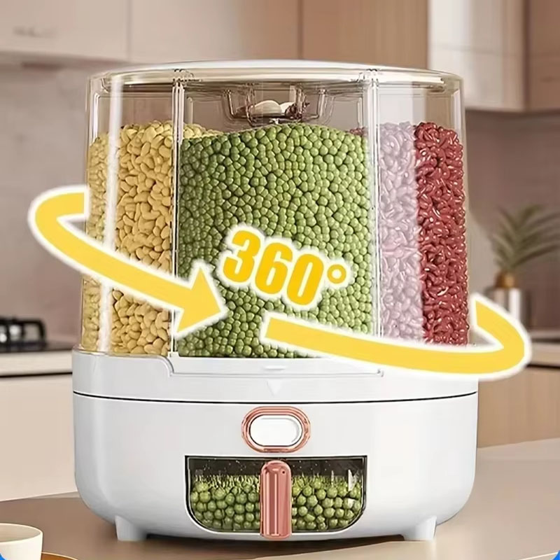 6-Compartment 360° Rotating Ai - Food Storage Meals recension och pris