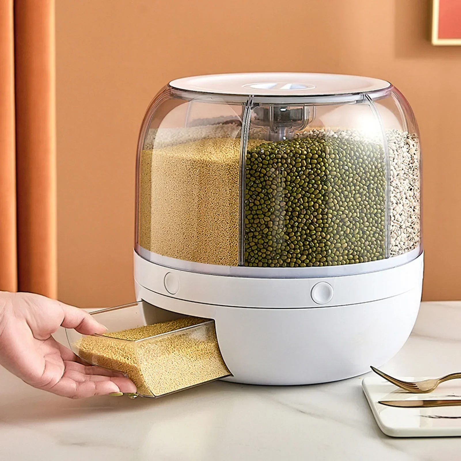 6-Compartment 360° Rotating Ai - Food Storage Meals recension och pris