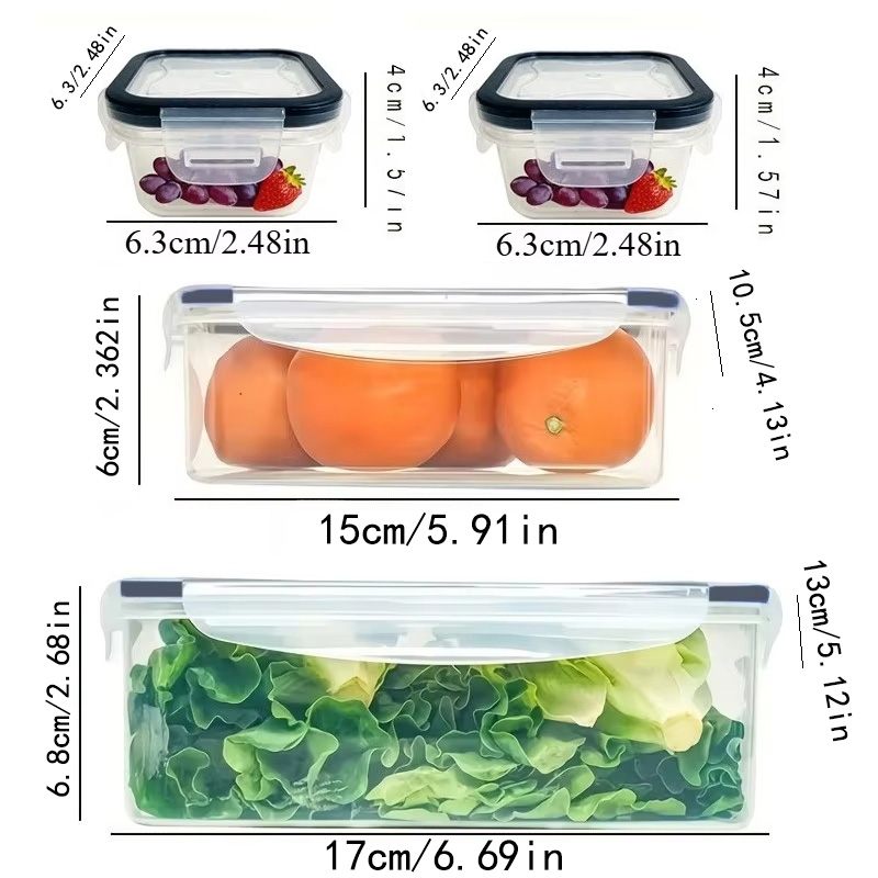 8Pcs Set Includes 4 Containers - Food Storage Oven Safe recension och pris