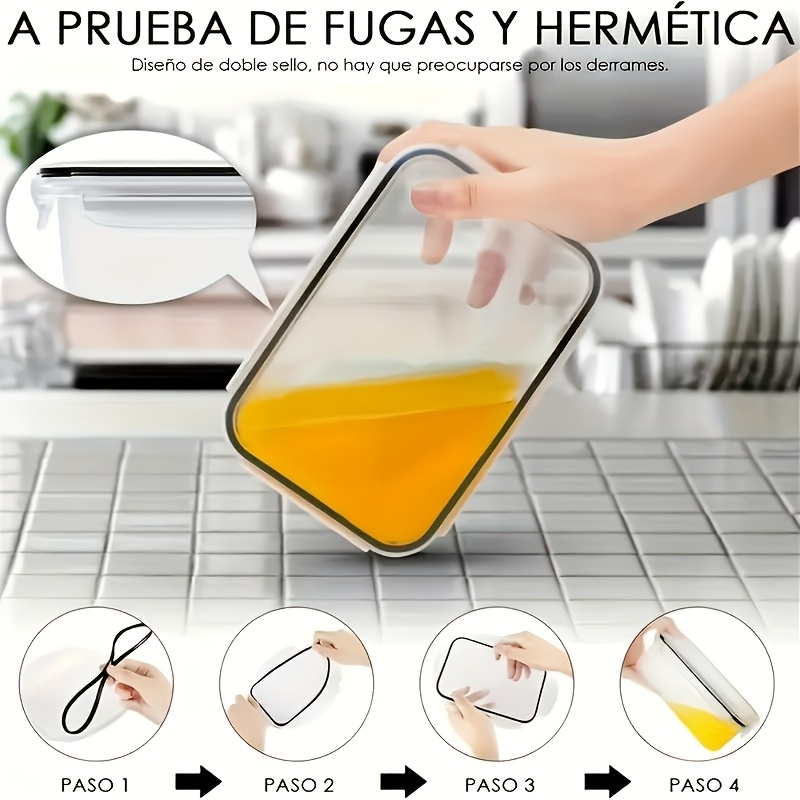 8Pcs Set Includes 4 Containers - Food Storage Oven Safe recension och pris