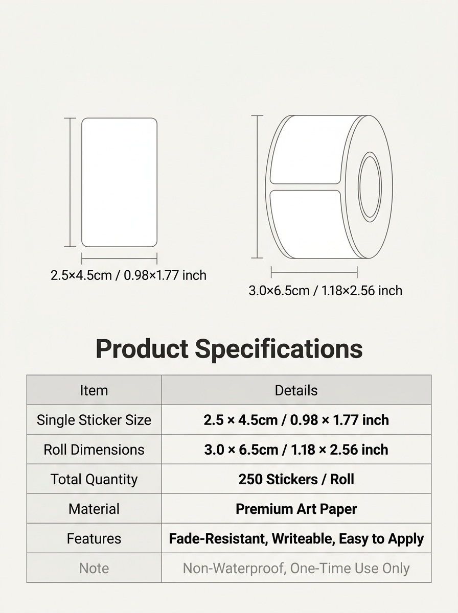 250Pcs/Roll Name Storage Books - Food Storage Labels recension och pris