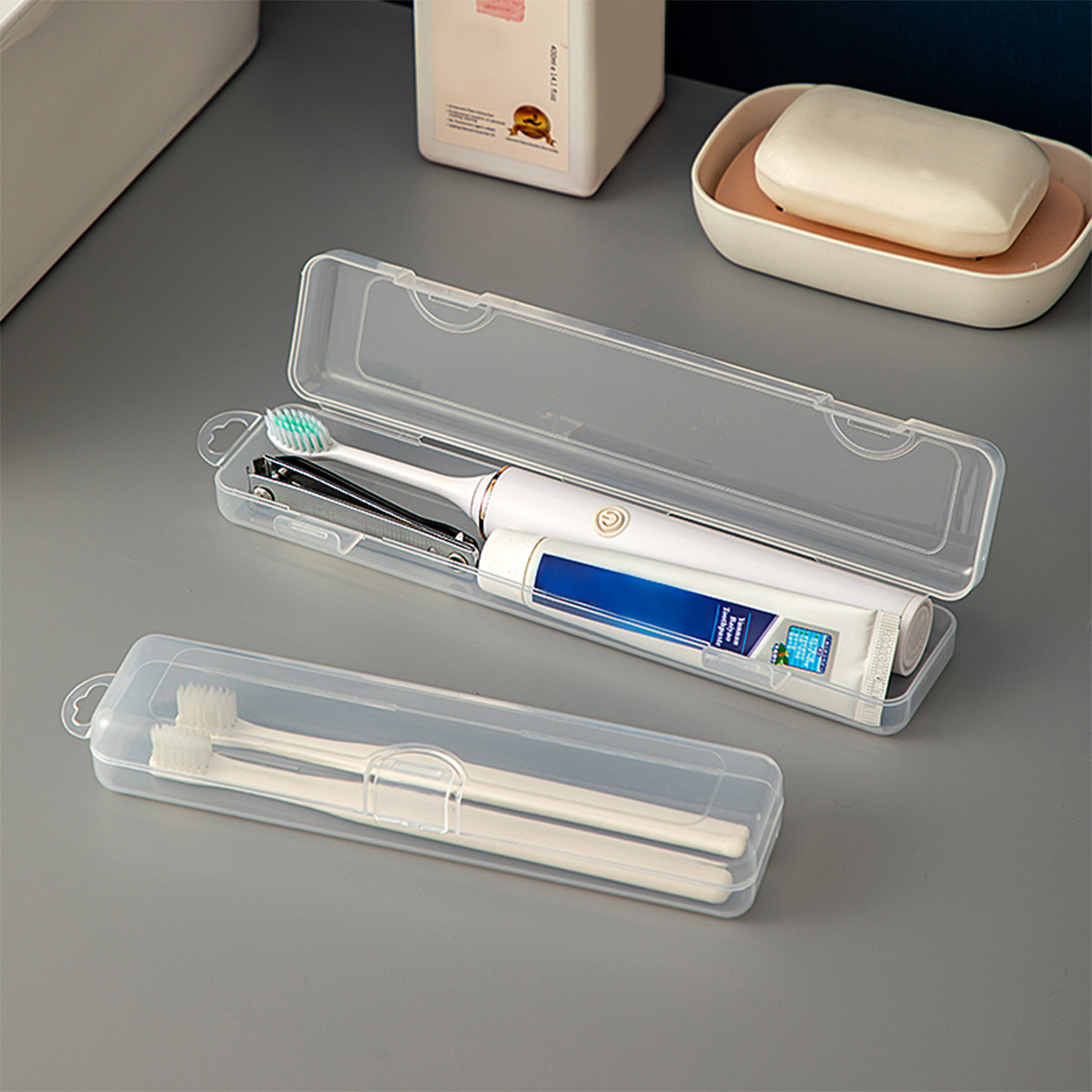 WORTHBUY Toothbrush Box Transp - Food Storage With Dividers recension och pris