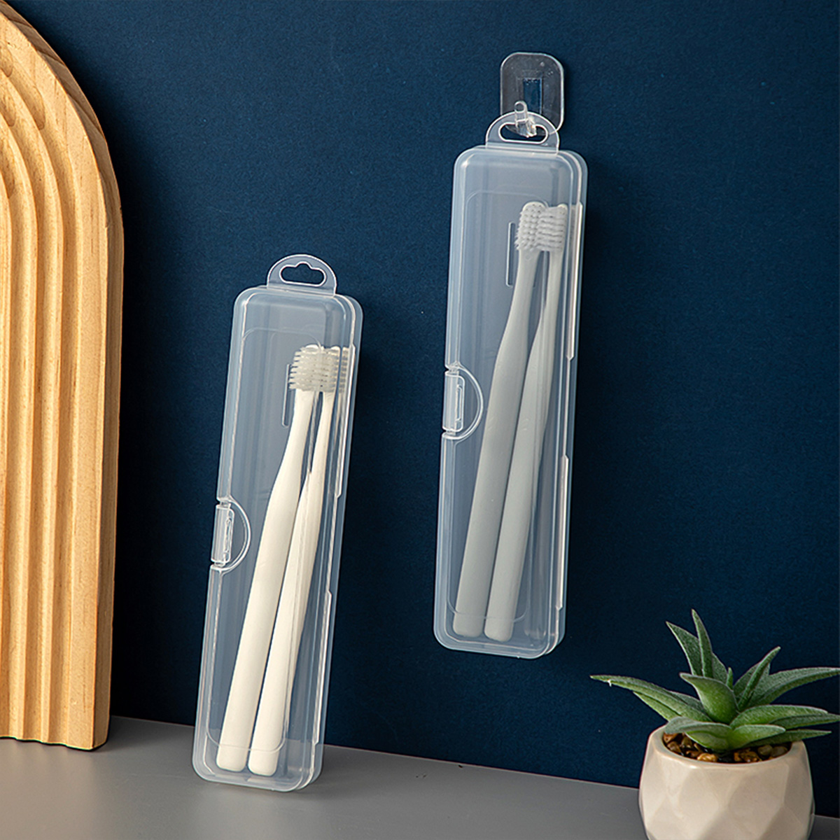 WORTHBUY Toothbrush Box Transp - Food Storage With Dividers recension och pris