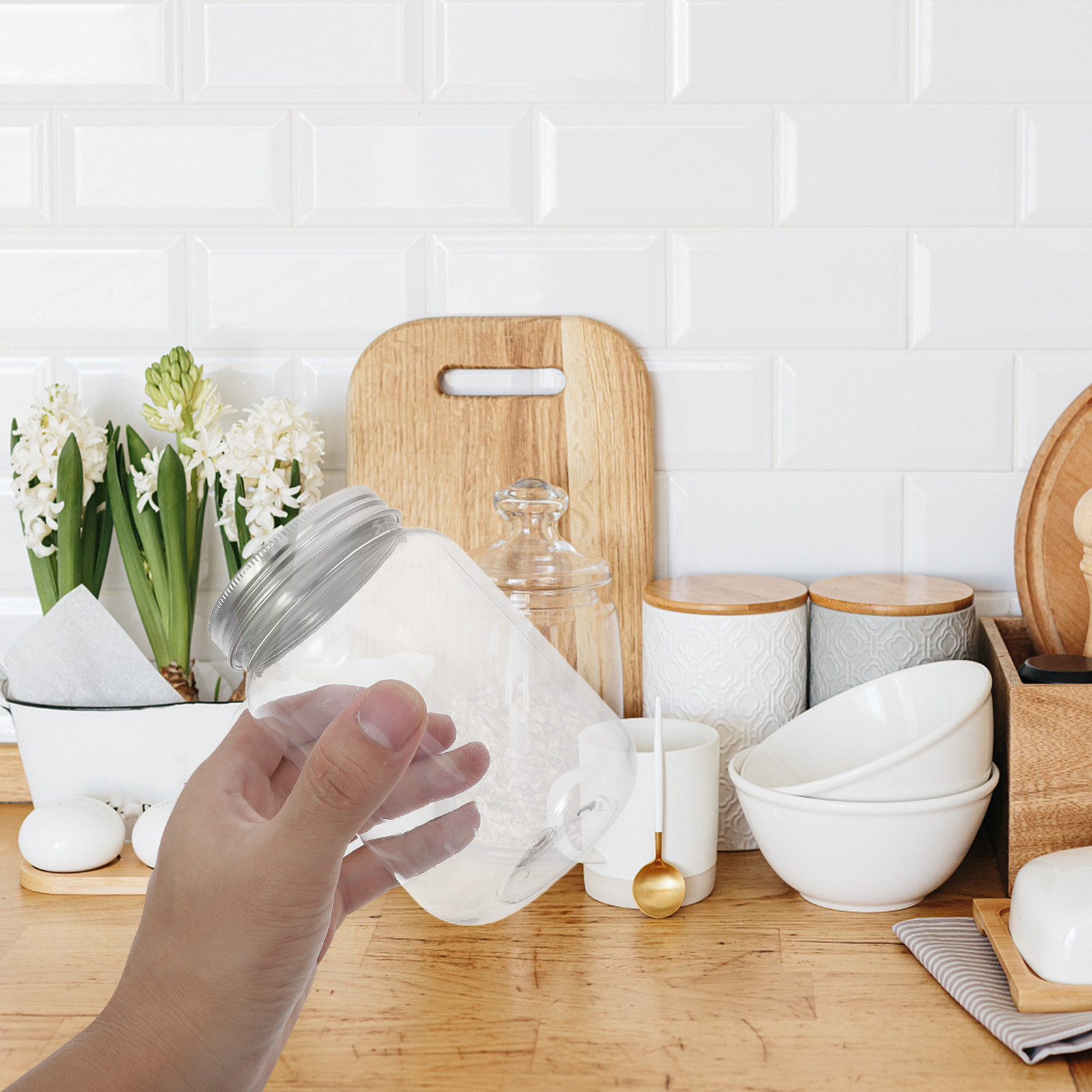 4Pcs Clear Plastic Jars Airtig - Food Storage Containers recension och pris