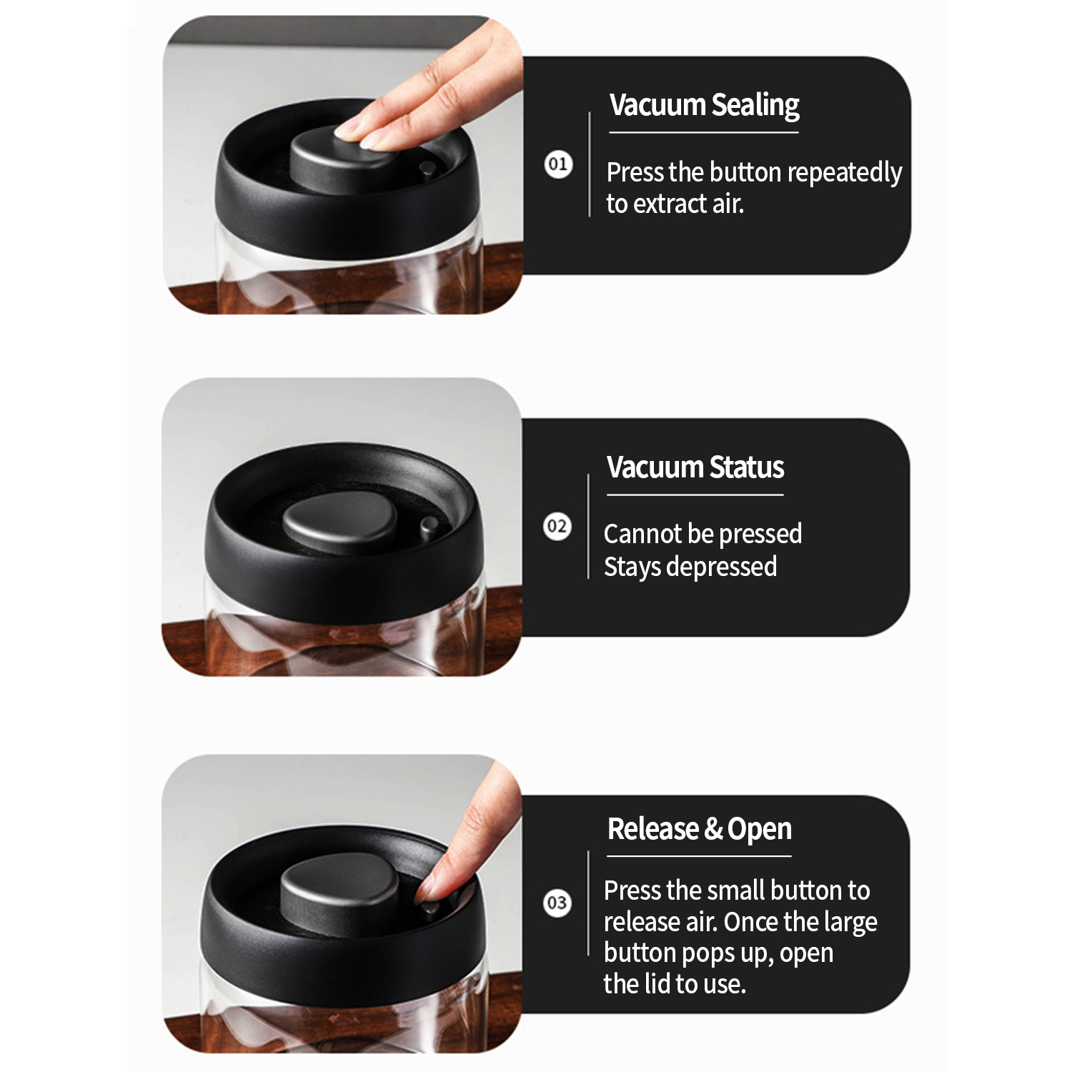 OANKR Vacuum Coffee Canister 5 - Food Storage Meals recension och pris