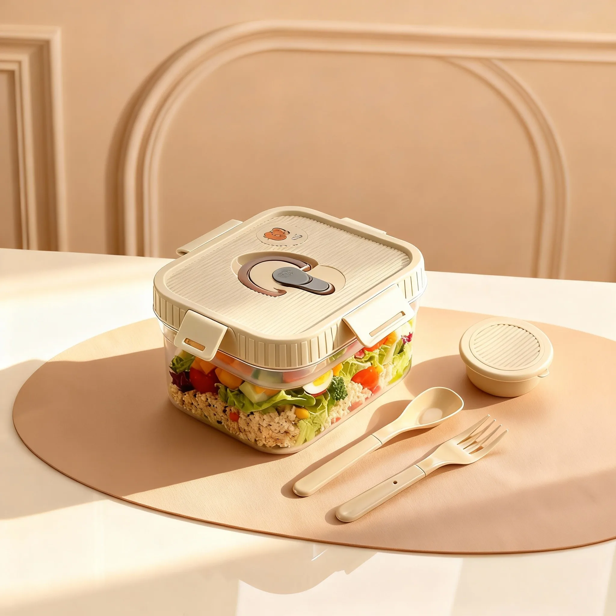 Portable Plastic Double-layer  - Food Storage Oven Safe recension och pris