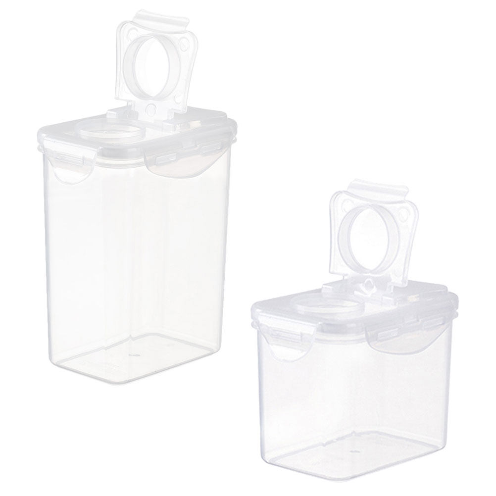 2Pcs Storage Jars Set Clear Pl - Food Storage Containers recension och pris